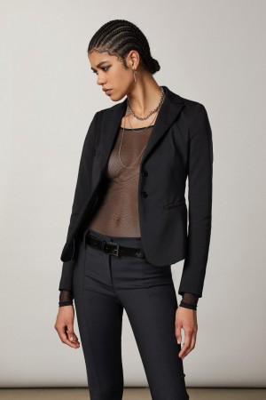 Patrizia Pepe 2-button Slim Jacket Nere | KIDH-80792
