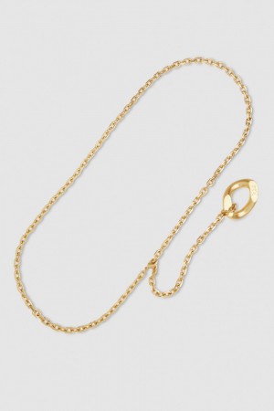 Patrizia Pepe Adjustable Chain Belt Oro | KSZJ-78419