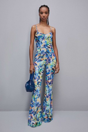 Patrizia Pepe Arty Splash Stretch Tulle Print Jumpsuit Colorate | PWMC-45081