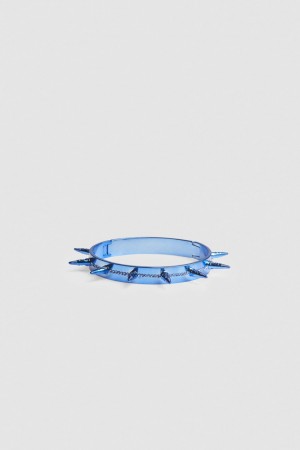 Patrizia Pepe Brass And Glass Bracelet Blu | OHDJ-13502