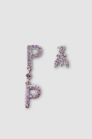 Patrizia Pepe Brass And Glass Earrings Rosa | YKEH-13549