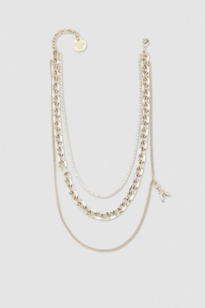 Patrizia Pepe Brass And Glass Necklace Oro | DBJW-52019
