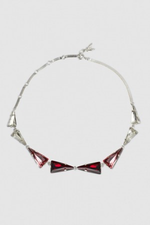 Patrizia Pepe Brass And Glass Necklace Rosa | NIBV-42685