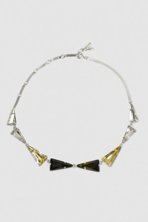 Patrizia Pepe Brass And Glass Necklace Verdi | HMSF-08246