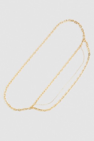 Patrizia Pepe Brass Chain Belt Oro | KZNM-84023