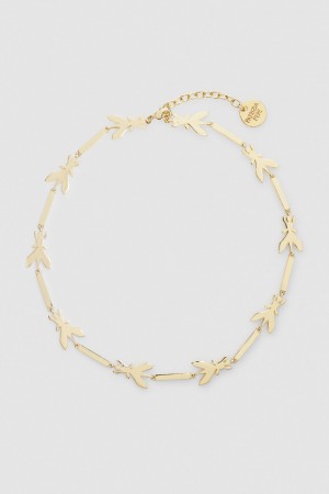 Patrizia Pepe Brass Chocker Necklace Oro | SEWR-90746