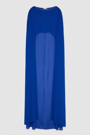 Patrizia Pepe Cape In Poly Georgette With Neckline On The Back Blu Chiaro | CBRP-97841