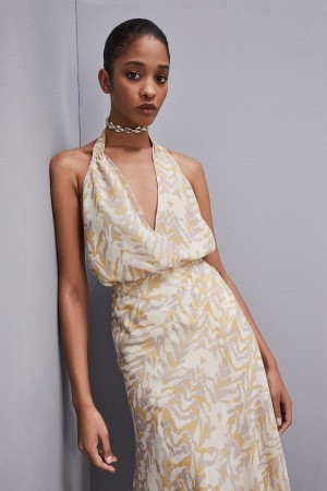 Patrizia Pepe Chiffon Sleeveless Body Top With Print Colorate | FVTS-42391