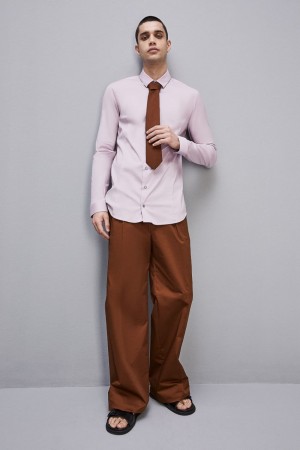 Patrizia Pepe Cotton Poplin Shirt Viola | MPUS-82067