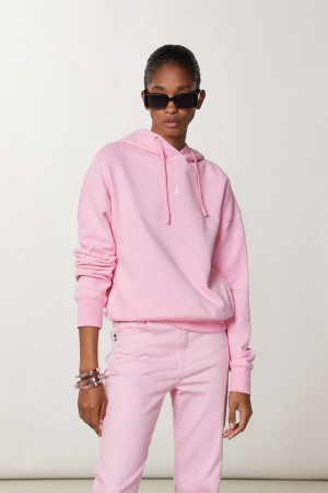 Patrizia Pepe Cotton Sweatshirt With Hood Rosa | YLAK-51409