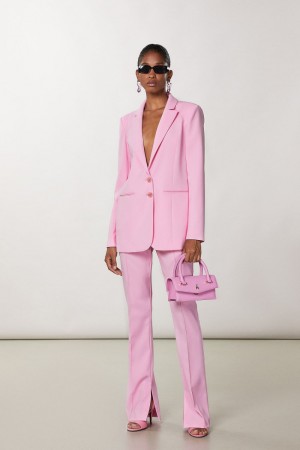 Patrizia Pepe Crepe Blazer Jacket Rosa | WRMK-19273