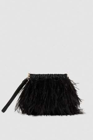Patrizia Pepe Crossbody Bag With Feathers Nere | YSDJ-13725