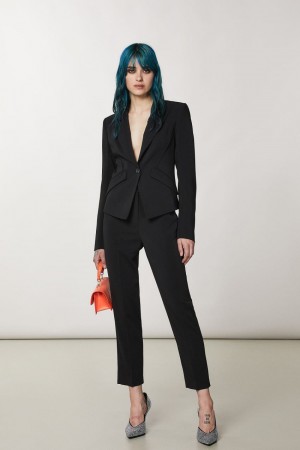 Patrizia Pepe Essential Crepe Jacket Nere | ICMR-90543