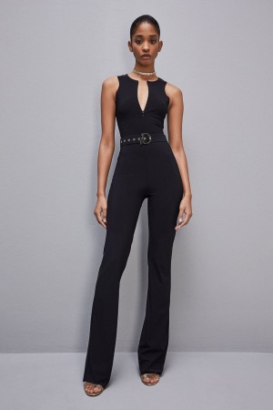 Patrizia Pepe Essential Stretch Technical Jersey Bodysuit Nere | QIYJ-82017