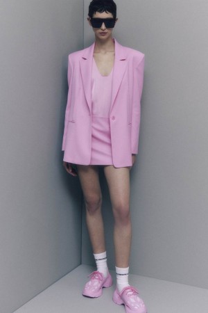 Patrizia Pepe Essential Two-button Blazer Rosa | OAXZ-86509