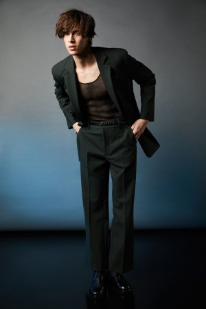 Patrizia Pepe Flare Pants In Technical Fabric Verdi | OREX-21786