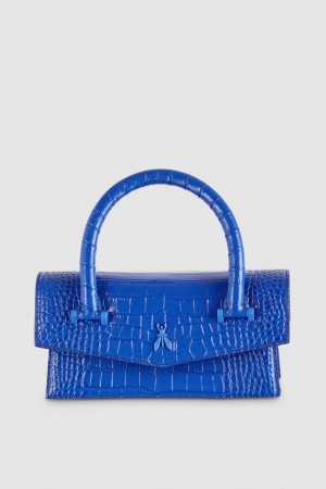 Patrizia Pepe Fly Bamby Croco Blu | CROI-78450