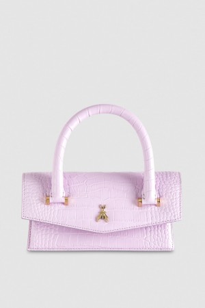 Patrizia Pepe Fly Bamby Croco Viola | QIVZ-12059