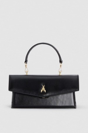 Patrizia Pepe Fly Bamby Leather Shoulder Bag Nere | CVLM-83690