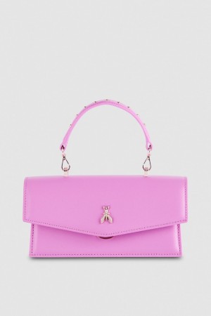Patrizia Pepe Fly Bamby Leather Shoulder Bag Rosa | SRHU-75928