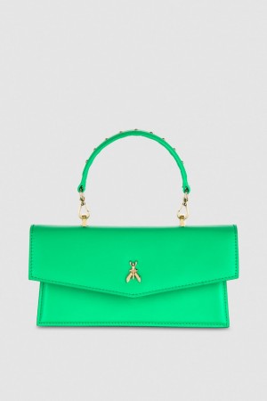 Patrizia Pepe Fly Bamby Leather Shoulder Bag Verdi | UNOP-41095