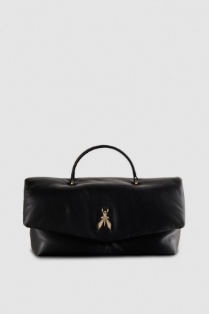 Patrizia Pepe Fly Bamby Leather Shoulder Bag Nere | YCOP-71629