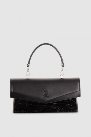 Patrizia Pepe Fly Bamby Shoulder Bag With Chain Nere | WDYU-23156