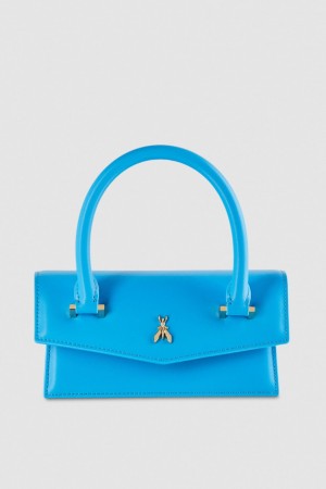 Patrizia Pepe Fly Bamby Shoulder Bag With Handles Blu Chiaro | ZLSC-39267