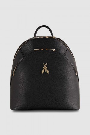 Patrizia Pepe Fly Leather Backpack With Double Pocket Nere | FPSQ-59408