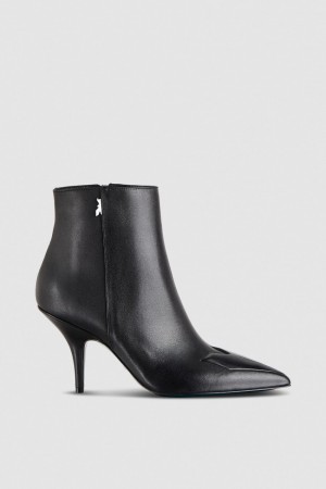 Patrizia Pepe Heeled Leather Ankle Boots Nere | TBWO-94650