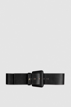 Patrizia Pepe High-waisted Belt With Leather Lining Nere | MOHE-18234