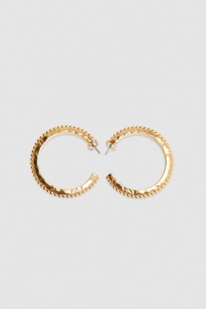 Patrizia Pepe Hoop Earrings Oro | NFJS-85617