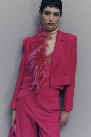 Patrizia Pepe Jacket In Stretch Fabric Rosa | QMVO-42560