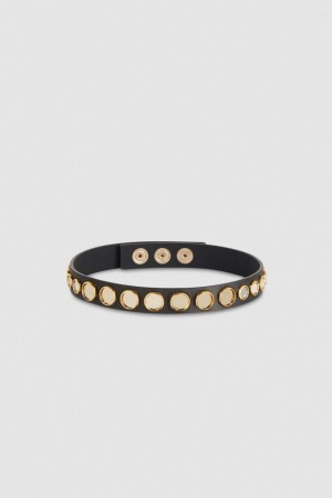 Patrizia Pepe Leather Choker With Micro Mirrors Nere | FPKB-46752