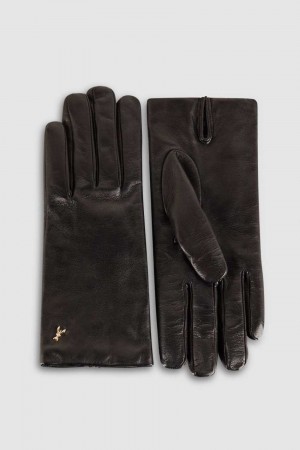 Patrizia Pepe Leather Gloves Nere | GFYT-01648