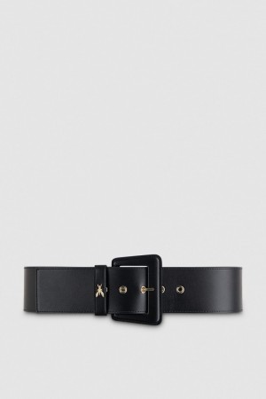 Patrizia Pepe Leather High-waisted Belt Nere | KNSP-09567