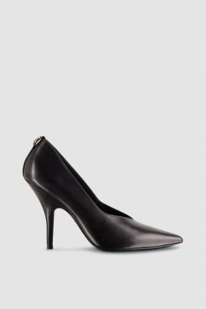 Patrizia Pepe Leather Pumps With Leather Sole Nere | BPKR-24563