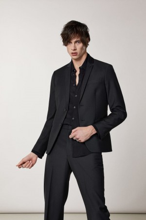 Patrizia Pepe Lined Cool Wool Blazer Nere | VMBZ-18245