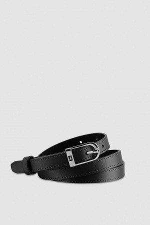 Patrizia Pepe Low-waist Smooth Leather Belt Nere | BUKM-14502