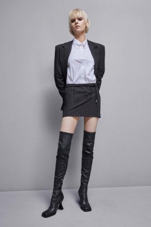 Patrizia Pepe Low-waisted Pinstripe Miniskirt Nere | RDMW-31259