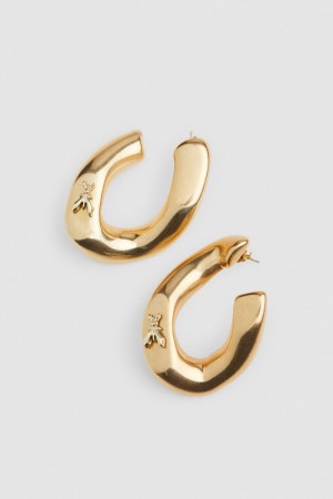 Patrizia Pepe Metal Earrings Oro | UTBM-40379