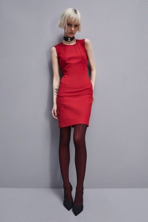 Patrizia Pepe Midi Sheath Dress Rosse | TYQC-95614