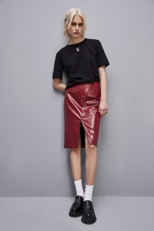 Patrizia Pepe Organic Cotton T-shirt Nere | MCNW-09631