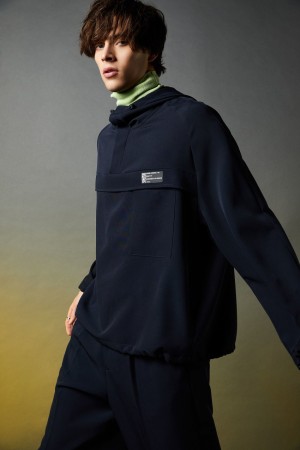 Patrizia Pepe Over Hooded Sweatshirt Blu | NYGH-26790