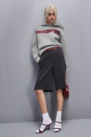 Patrizia Pepe Oversized Hoodie Grigie | ZCFV-28601