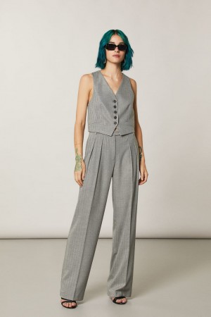 Patrizia Pepe Patterned Viscose Vest Grigie | HDMY-80346