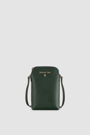 Patrizia Pepe Phone Holder With Shoulder Strap Verdi | QCRF-51483