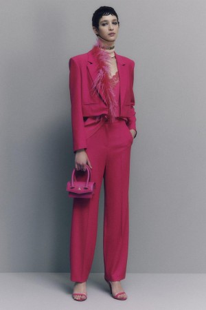 Patrizia Pepe Pleated Pants In Stretch Fabric Rosa | KPRB-41258