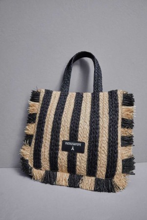 Patrizia Pepe Raffia Shopping Bag FE22 | OUSF-60831