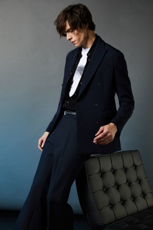 Patrizia Pepe Regular Fit Double-breasted Jacket Blu | TNIG-69341